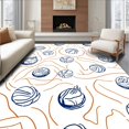 thumbnail image 1 of ODIKA 6 Machine Washable Non-Slip Area Rug, Dynamic Slam Dunk Action Featuring Stylized Basketball and Net Artwork Ultra Soft Rug, None, 673393, 1 of 7