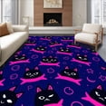 thumbnail image 1 of ODIKA 6 Machine Washable Non-Slip Area Rug, Mysterious Midnight Prowlers Artistic With Ultra Soft Rug, None, 515269, 1 of 7