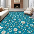 thumbnail image 1 of Ultra Soft Area Rug, Enchanted Garden Whiskers Stain Resistant Home Accent, Non Slip, Stain Resistant, Washable Area Rugs for Living Room, Bedroom(Blue, 6), 1 of 8