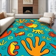 thumbnail image 1 of ODIKA 6 Machine Washable Non-Slip Area Rug, Ocean Animals Marine Life Discovery Learning Adventure Underwater Ultra Soft Rug, None, 695503, 1 of 7