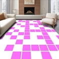 thumbnail image 1 of ODIKA 6x6 Machine Washable Non-Slip Area Rug, Interlocking Tile Contemporary Checkerboard Floor Art Ultra Soft Rug, None, 535822, 1 of 7