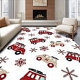 thumbnail image 1 of ODIKA 6x6 Machine Washable Non-Slip Area Rug, Seasonal Transport Theme Crochet Yarn Kit Hand Stitched Throw Cushion Ultra Soft Rug, None, 645666, 1 of 7