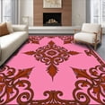 thumbnail image 1 of ODIKA 6x9 Machine Washable Non-Slip Area Rug, Damask Elegant Scrollwork Palatial Swirl Ultra Soft Rug, None, 578375, 1 of 7