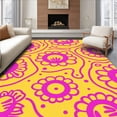 thumbnail image 1 of ODIKA 6x9 Machine Washable Non-Slip Area Rug, Golden Dawn Interlocking with Playful Boho Sun Symbols Ultra Soft Rug, None, 596881, 1 of 7