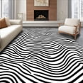 thumbnail image 1 of ODIKA 6x9 Machine Washable Non-Slip Area Rug, Luxurious Wavy Striped Zigzag Chevron Decorative Elegant Stylish Ultra Soft Rug, None, 522050, 1 of 7