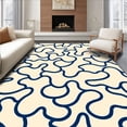 thumbnail image 1 of ODIKA 6x9 Machine Washable Non-Slip Area Rug, Minimalist Wave with Interlocking Forms Ultra Soft Rug, None, 529222, 1 of 7