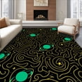thumbnail image 1 of ODIKA 6x9 Machine Washable Non-Slip Area Rug, Nebula Dream Featuring Whirling Planets and Shooting Stars Ultra Soft Rug, None, 649353, 1 of 7
