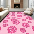 thumbnail image 1 of Ultra Soft Area Rug, Blooming Lotus Petal Swirl Floor Accent, Non Slip, Stain Resistant, Washable Area Rugs for Living Room, Bedroom(Pink, 6X9), 1 of 8