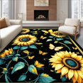 thumbnail image 1 of Ultra Soft Area Rug, Cozy Nature Inspired Design Elements, Non Slip, Stain Resistant, Washable Area Rugs for Living Room, Bedroom(Yellow, 6X9), 1 of 8