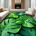 thumbnail image 1 of Ultra Soft Area Rug, Fun Green Leaf Bathtub for Tropical Decor, Non Slip, Stain Resistant, Washable Area Rugs for Living Room, Bedroom(Green, 6X9), 1 of 8
