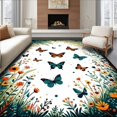 thumbnail image 1 of Ultra Soft Area Rug, Whimsical Nature Inspired Composition, Non Slip, Stain Resistant, Washable Area Rugs for Living Room, Bedroom(Blue, 6X9), 1 of 8