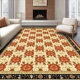 thumbnail image 1 of Ultra Soft Area Rug, Abstract Terracotta, Non Slip, Stain Resistant, Washable Area Rugs for Living Room, Bedroom(Beige, 6X9), 1 of 8
