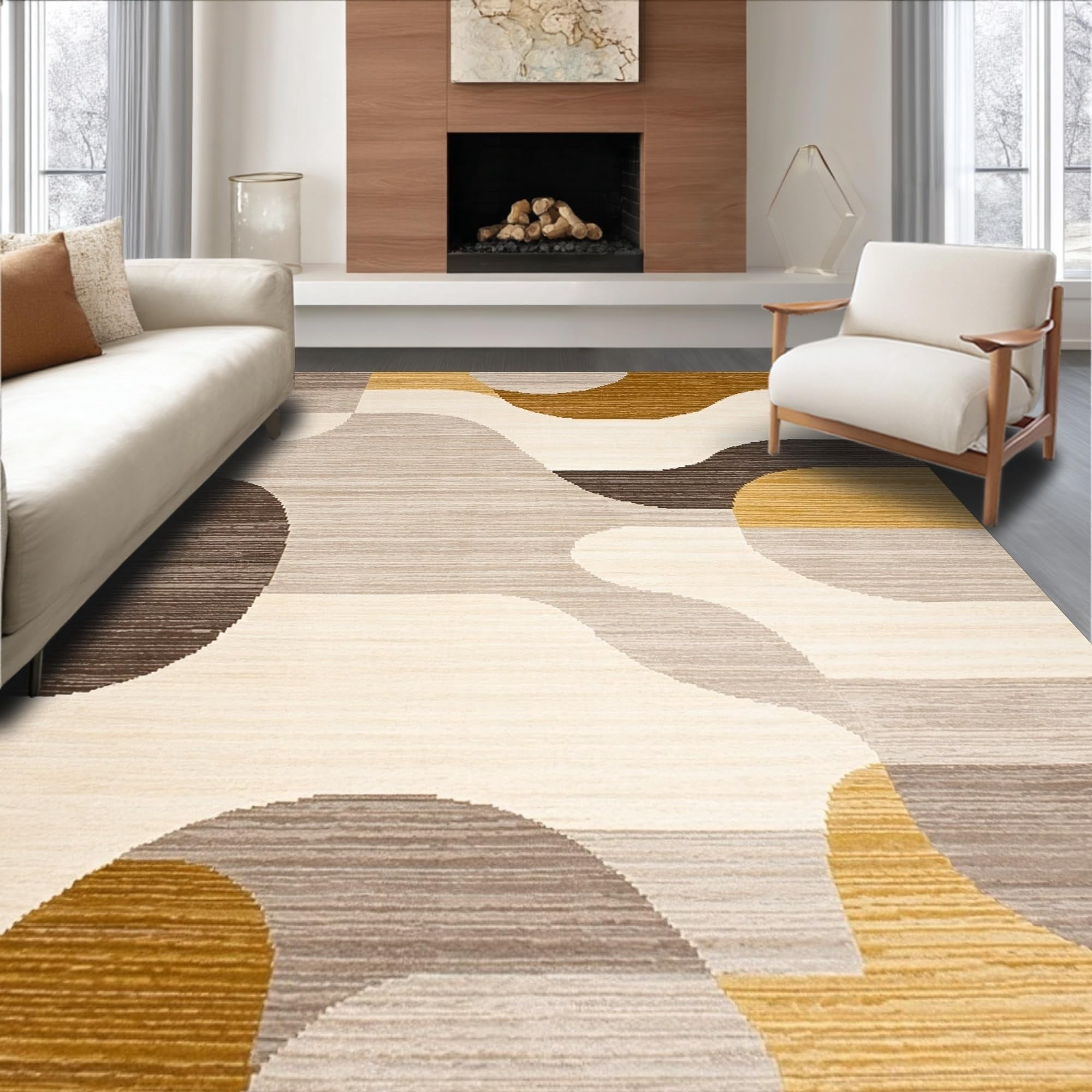 ODIKA Ultra Soft Area Rug 6x9, Non Slip, Stain Resistant, Washable Area ...
