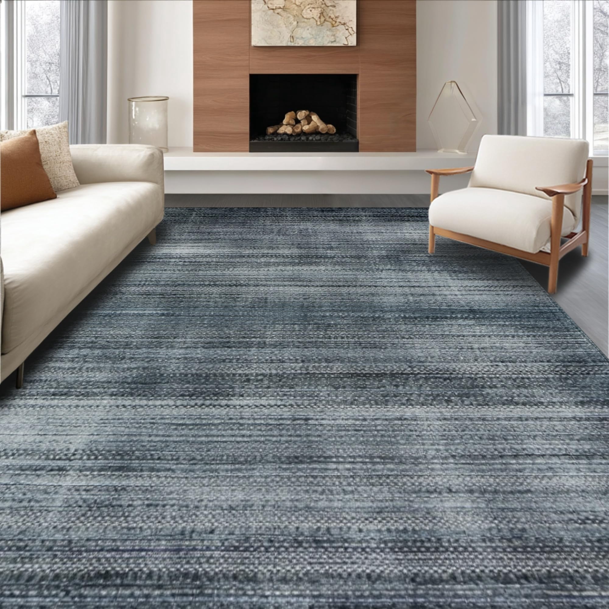 ODIKA Ultra Soft Area Rug 6x9, Non Slip, Stain Resistant, Washable Area ...