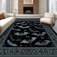 thumbnail image 1 of Ultra Soft Area Rug, Striking Noir Bat Silhouette, Non Slip, Stain Resistant, Washable Area Rugs for Living Room, Bedroom(Black, 6X9), 1 of 8