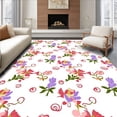 thumbnail image 1 of ODIKA 8 Machine Washable Non-Slip Area Rug, Elegant Floral Cascade Featuring Delicate Blossoms and Subtle Curlicues Ultra Soft Rug, None, 542633, 1 of 7
