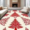 thumbnail image 1 of ODIKA 8x10 Machine Washable Non-Slip Area Rug, Classic Christmas Tree and Snow Crystal Decorative Floor Coverings Ultra Soft Rug, None, 626097, 1 of 7