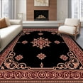 thumbnail image 1 of ODIKA 8x10 Machine Washable Non-Slip Area Rug, Classic Damask Inspired with Symmetrical Flourishes and Detailing Ultra Soft Rug, None, 613423, 1 of 7
