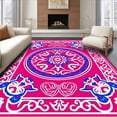 thumbnail image 1 of ODIKA 8x10 Machine Washable Non-Slip Area Rug, Classic Fretwork Scrollwork with Interwoven Heritage Ultra Soft Rug, None, 549520, 1 of 7