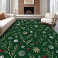 thumbnail image 1 of ODIKA 8x10 Machine Washable Non-Slip Area Rug, Elegant Yuletide Celebration Seasonal Decorative Accent Floor Ultra Soft Rug, None, 607936, 1 of 7