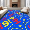 thumbnail image 1 of ODIKA 8x10 Machine Washable Non-Slip Area Rug, Energetic Playtime Path With Animated Letters Numbers And Imaginative Icons Ultra Soft Rug, None, 694767, 1 of 7
