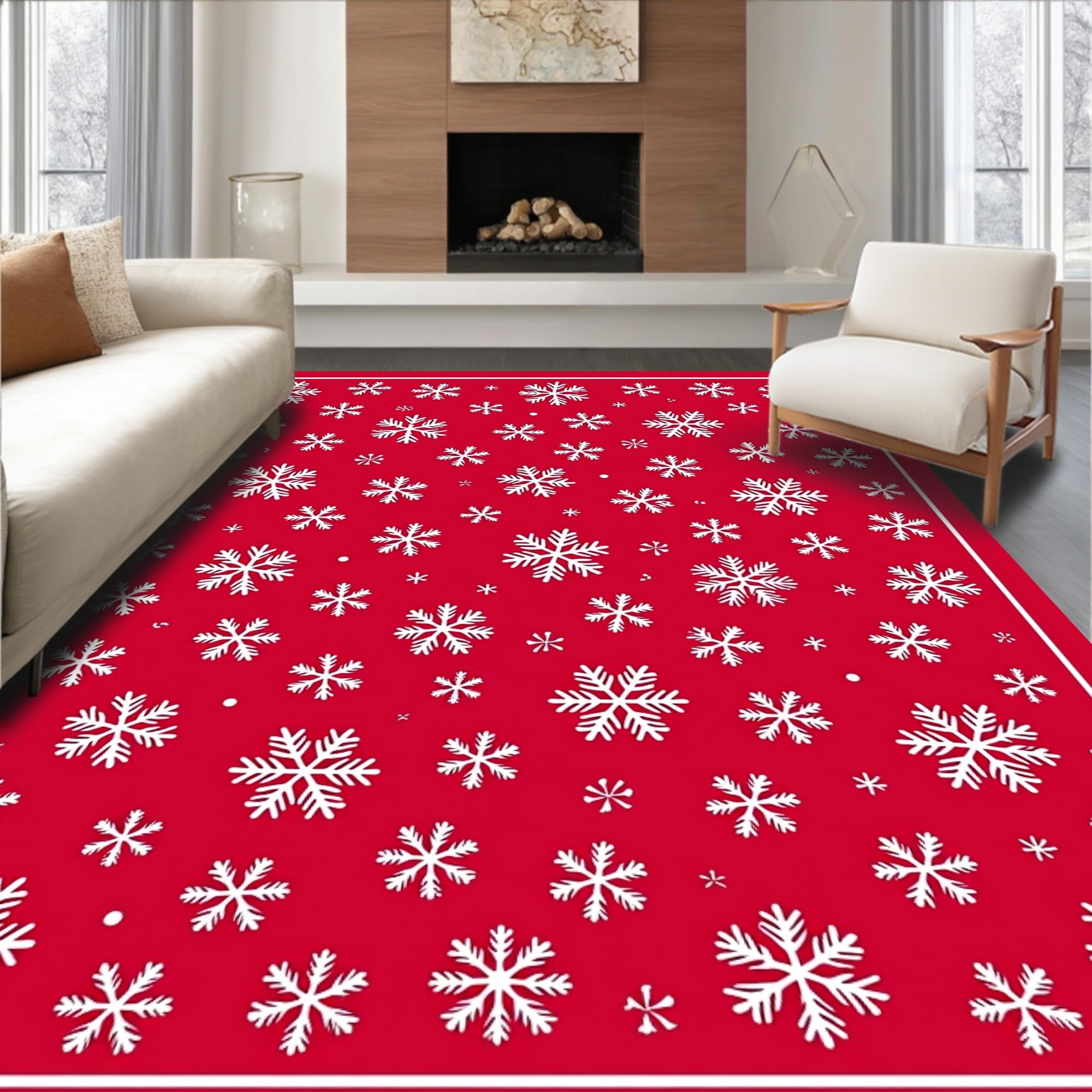 ODIKA Ultra Soft Area Rug 8x10, Joyful Flurry Bathroom Decoration Slip ...