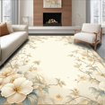 thumbnail image 1 of Ultra Soft Area Rug, Elegant Blossom Welcome Mat With Sophisticated Floral Arrangement, Non Slip, Stain Resistant, Washable Area Rugs for Living Room, Bedroom(Beige, 8X10), 1 of 8