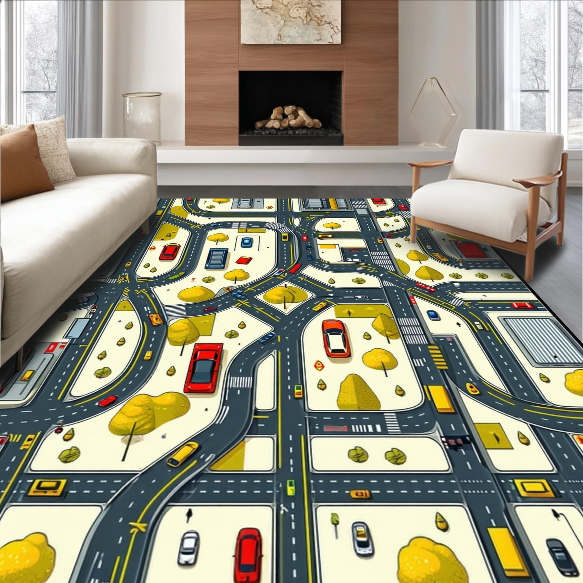 ODIKA Ultra Soft Area Rug 8x10, Non Slip, Stain Resistant, Washable ...