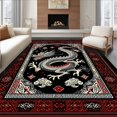 thumbnail image 1 of Ultra Soft Area Rug, Intricate Gothic Inspired, Non Slip, Stain Resistant, Washable Area Rugs for Living Room, Bedroom(Black, 8X10), 1 of 8