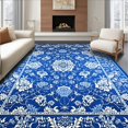 thumbnail image 1 of Ultra Soft Area Rug, Serene Asian Elegance with Detailed Print, Non Slip, Stain Resistant, Washable Area Rugs for Living Room, Bedroom(Blue, 8X10), 1 of 8