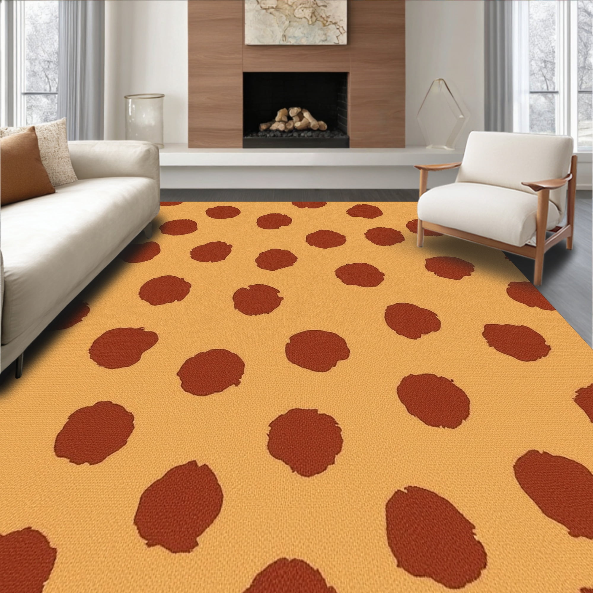 ODIKA Ultra Soft Area Rug 8x8, Non Slip, Stain Resistant, Washable Area ...