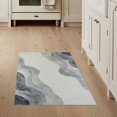 thumbnail image 1 of ODIKA 3'x5' Washable Area Rug Non-Slip, Flatweave, Easy Care Under Abstract Plush Swirl Gentle Ombre Gradient Transitions for Hallway, Laundry Room, 1 of 7