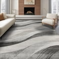 thumbnail image 1 of ODIKA Under Plush Sweeping Neutral Gradient Artful Composition Grey for Queen Size Bedroom, Bed, Master Suite, Foldable Easy Care, 1 of 7