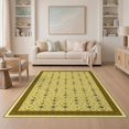thumbnail image 1 of ODIKA Vintage Century Earthy Boho Retro Inspired Motif Tone Chartreuse Mid Flowing Non-Slip Low Profile for Guest Room, Lounge, Apartment, 1 of 7