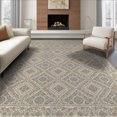 thumbnail image 1 of ODIKA Vintage Faded Farmhouse Boho Interlocking Vine Under Large Dining for King Size Bedroom, Master Suite, Bed, Foldable Easy Care, 1 of 7
