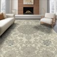 thumbnail image 1 of ODIKA Vintage Transitional Dusty Botanical Border Distressed for Dining Room, Under Table, Office, Non-Slip Chair-Friendly Floor, 1 of 7