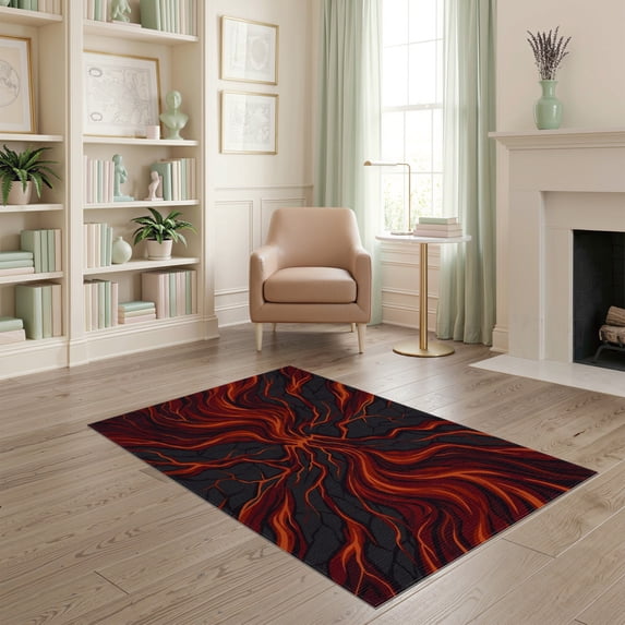 ODIKA Volcano Blazing Deep Volcanic Crevice Spiral Energy Radiating for Home Office, Gaming Room, Under Desk, Non-Slip Chair-Friendly