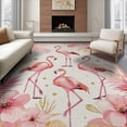 thumbnail image 1 of ODIKA Whimsical Scattered Motif Confetti Border Wreath Repeating Botanical Non-Slip Chair-Friendly Floor for Dining Room, Under Table, Office, 1 of 7