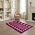 thumbnail image 1 of ODIKA Zebra Cheetah Leopard Print Spotted Center Stripe Frame Pink Non-Slip Chair-Friendly for Home Office, Gaming Room, Under Desk, 1 of 7