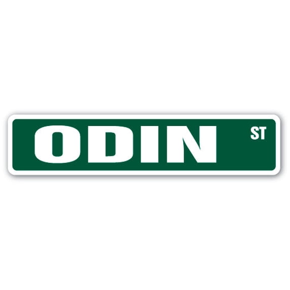 ODIN Street Sign Childrens Name Room Sign | Indoor/Outdoor | 24" Wide