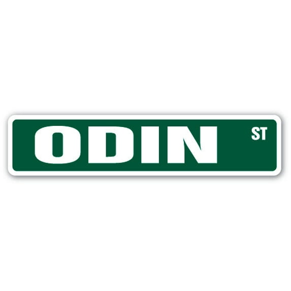 ODIN Street Sign Childrens Name Room Sign | Indoor/Outdoor | 30" Wide