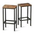 thumbnail image 1 of ODK 25.6 Inch Height Wooden Counter Seat Barstool, Rustic Brown (2 Set), 1 of 6
