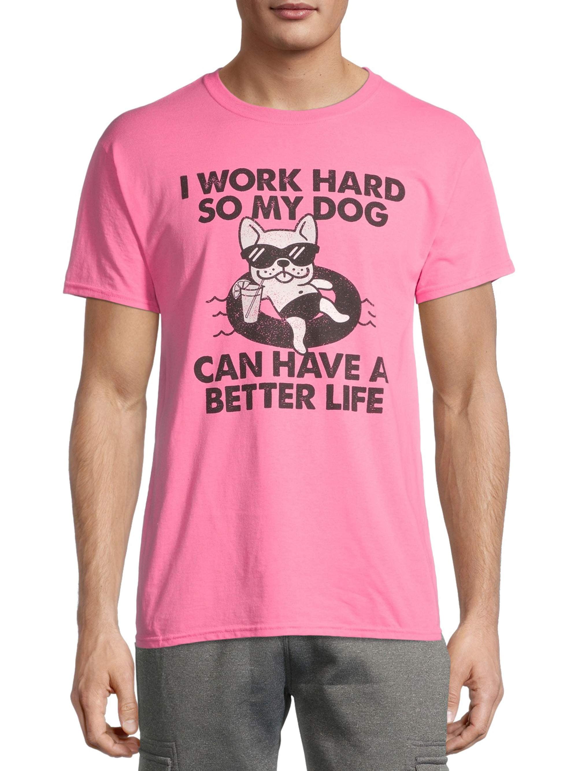 ODM Art Men's and Big Men's Work For My Dog Graphic TShirt