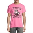 thumbnail image 1 of ODM Art Men's and Big Men's Work For My Dog Graphic T-Shirt, 1 of 6