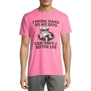 ODM Art Mens and Big Mens Work For My Dog Graphic T-Shirt