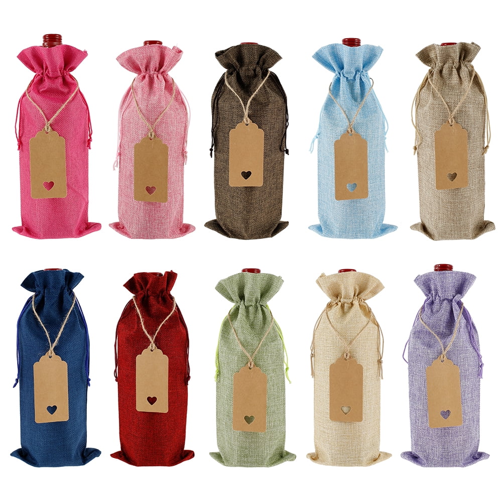 ODOMY 10Pcs Wine Bottle Gift Bags Cover For Party Wedding Xmas Bag All  Occasions - Walmart.com, image size:1000x1000