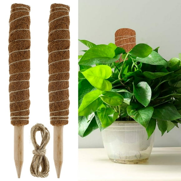 ODOMY 2PCS Moss Totem Pole Plant Climbing Support Plant Extension Support Stick
