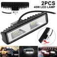 thumbnail image 1 of ODOMY 2PCS  Rectangular Led Work Light,Long Range Led Headlights 48W IP67 6000k For Motorcycle Car ATV SUV Tractor, 1 of 7