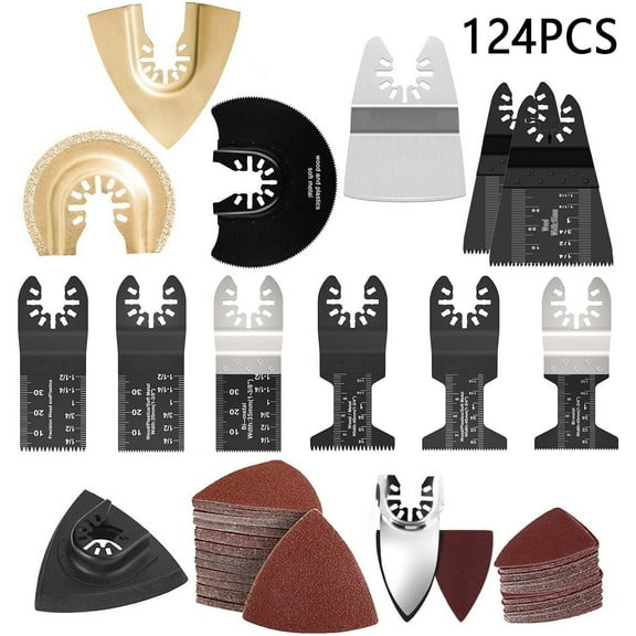124Pcs Multimaster Oscillating Multitool Saw Blades For Fein Multimaster Dremel Makita Bosch