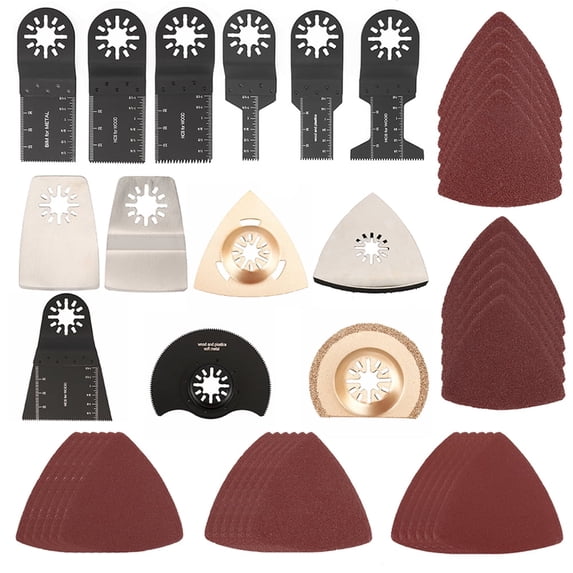 Rzvnmko 38Pcs Multimaster Oscillating Multitool Saw Blades For Fein Multimaster Dremel Makita Bosch